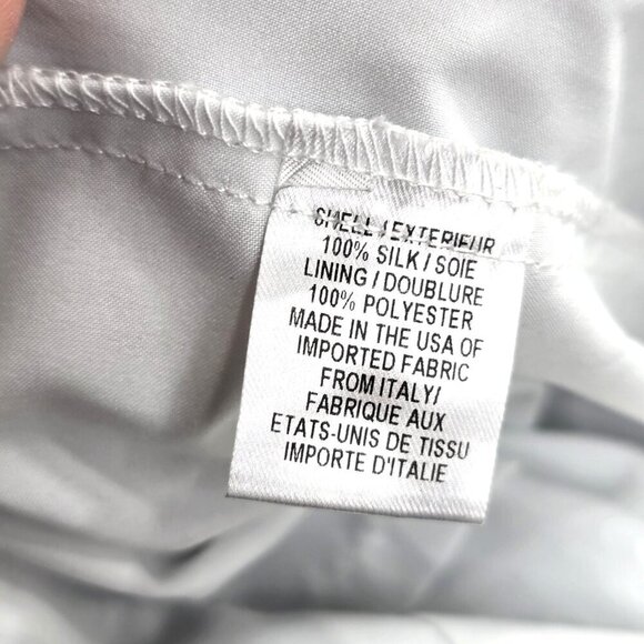 Milly Blue White Silk Watercolor Paisley Painting Grecian Mini Dress - Picture 11 of 12